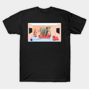 Elephant in the Room Funny Design T-Shirt